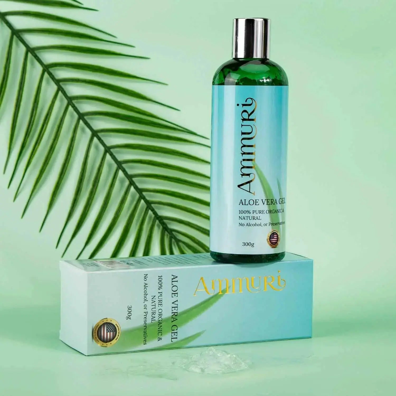 Ammuri Organic Aloe Vera Gel 5 Pack | Natural Hydrating & Soothing Gel for Face, Body & Hair | Pure, Additive-Free Skincare for All Skin Types - Image 2