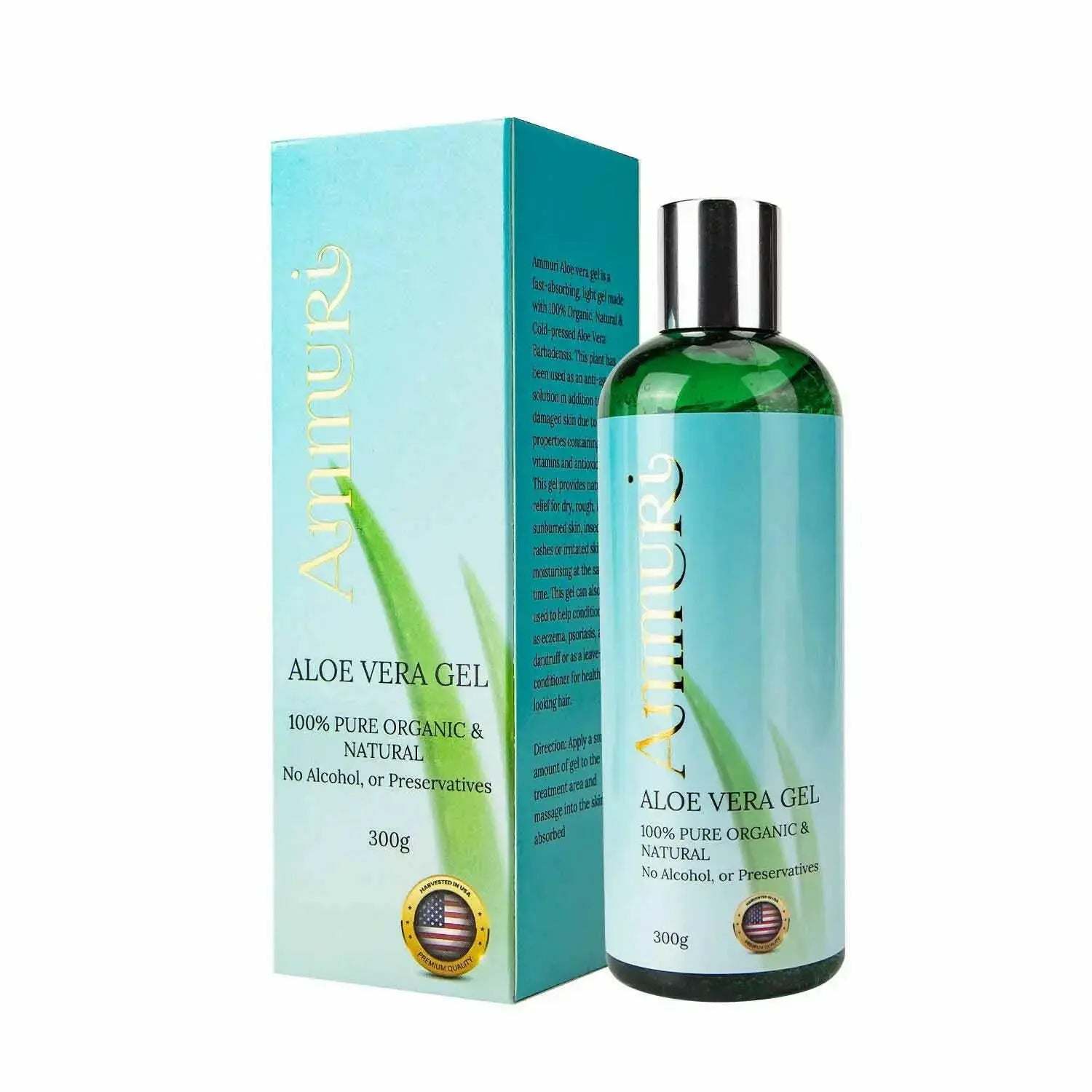 Ammuri Organic Aloe Vera Gel 5 Pack | Natural Hydrating & Soothing Gel for Face, Body & Hair | Pure, Additive-Free Skincare for All Skin Types - Image 5
